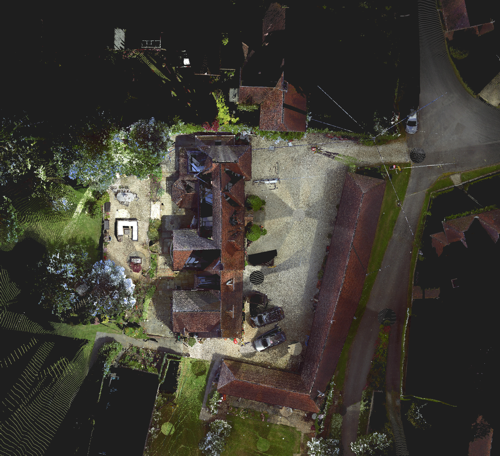 An orthophoto generated from a laserscan 